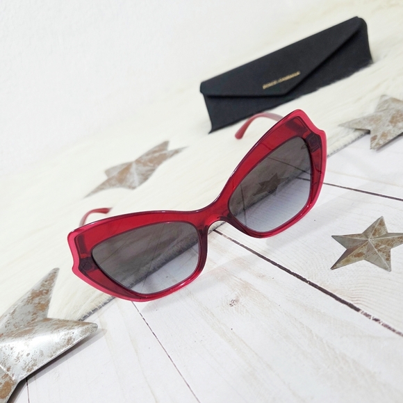 Dolce & Gabbana Accessories - Dolce and Gabbana 52mm Cat Eye Sunglasses Bordeaux Red Women's Designer Sunnies